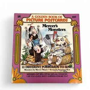 Mercer's Monsters Golden Book of Picture Postcards Mercer Mayer 1977 Unused